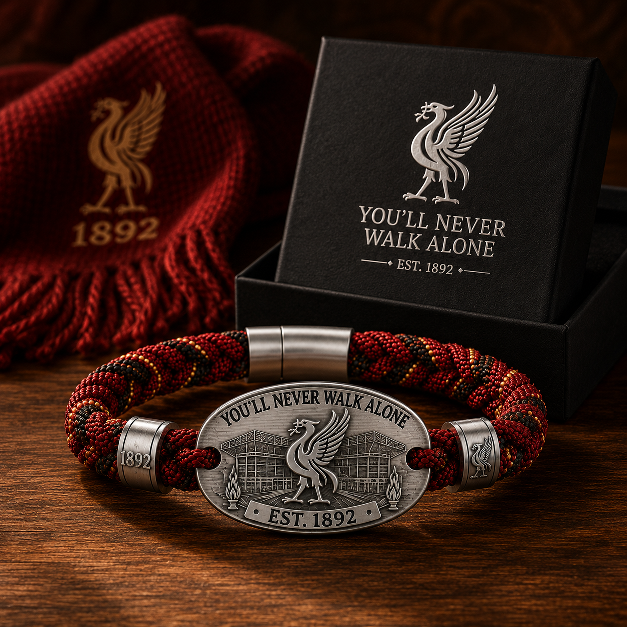 ❤️ You’ll Never Walk Alone Braided Bracelet – Heritage Supporter Gift