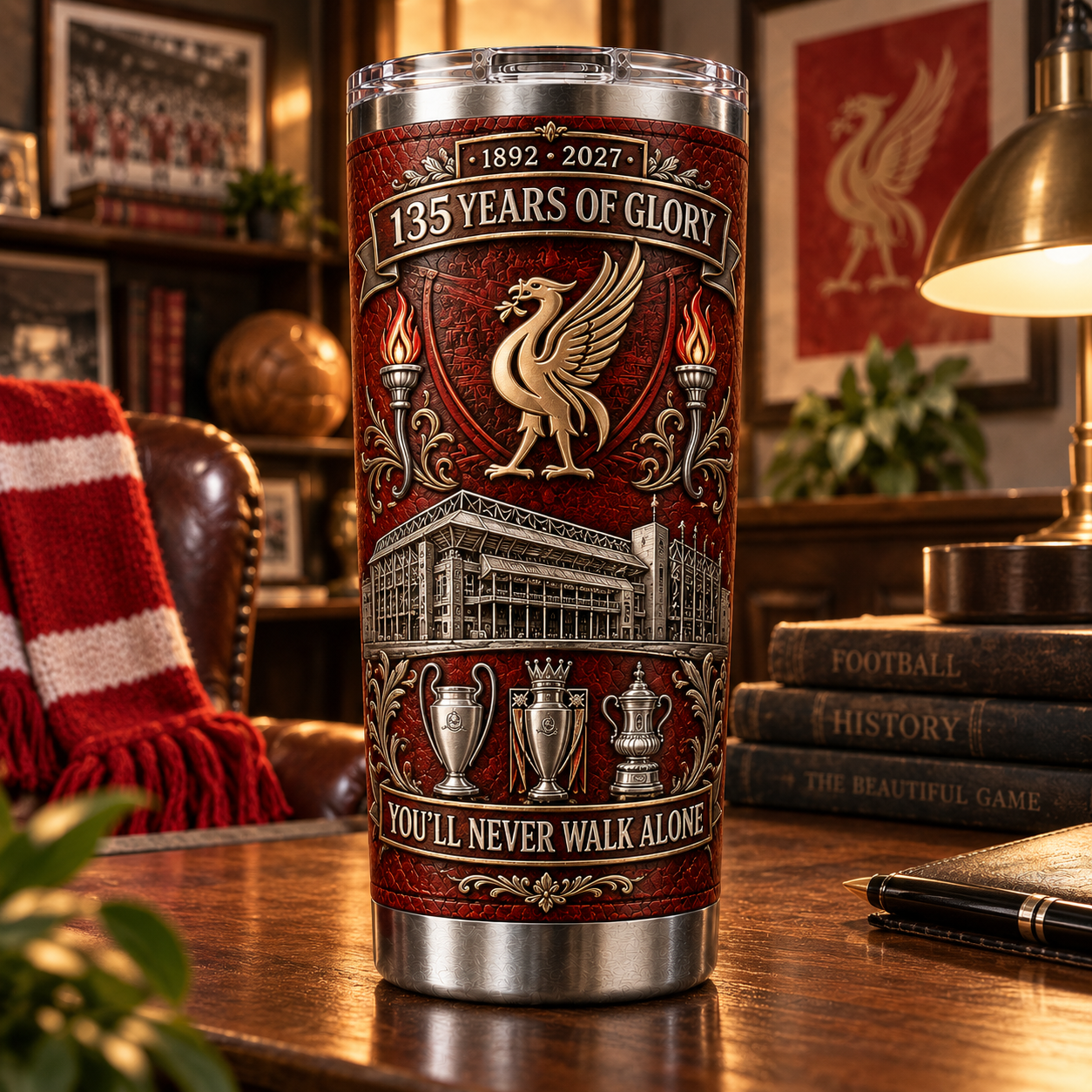 🏆 1892–2027 · 135 Years of Glory Commemorative Fan Tumbler