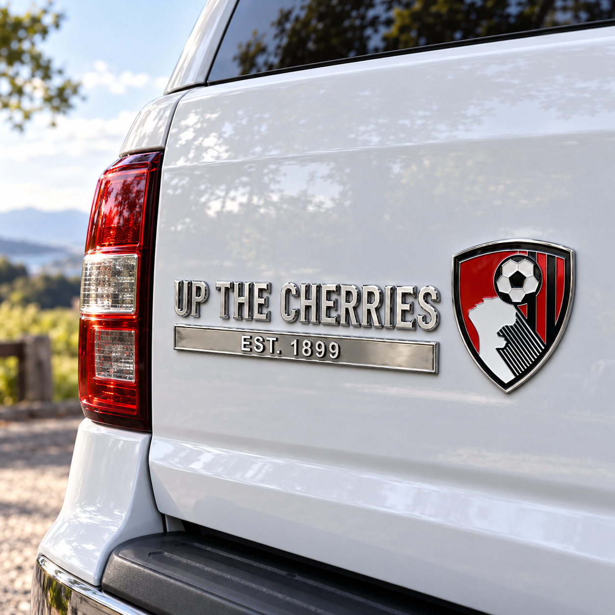 🚗 UP THE CHERRIES 3D Metal Car Badge