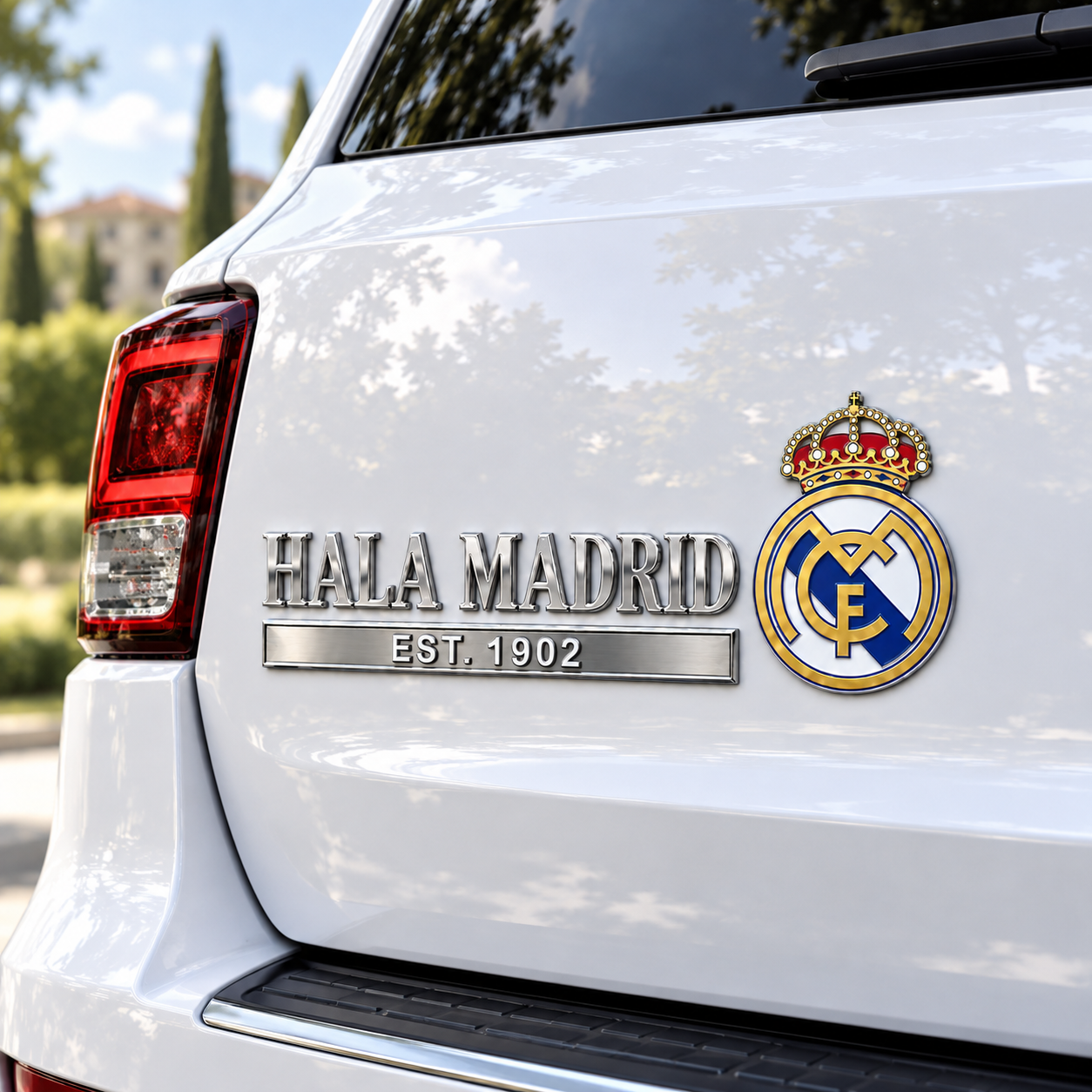 👑 1902 Royal Legacy 3D Metal Car Emblem – Built for Football Glory