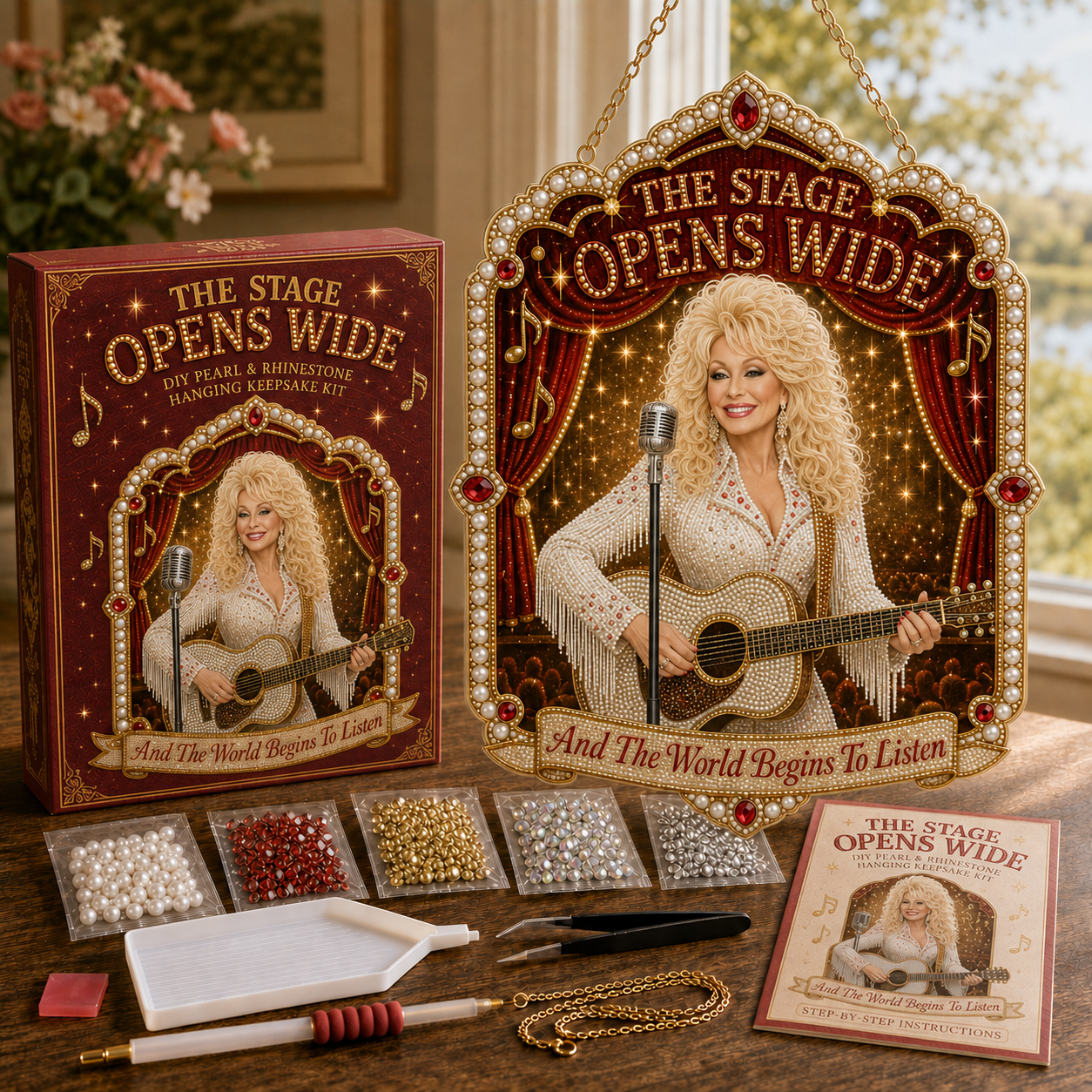 ✨ Her Song Lives On DIY Pearl & Rhinestone Hanging Keepsake Kit