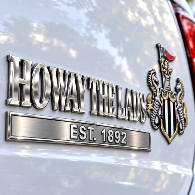 🚗 HOWAY THE LADS 3D Metal Car Emblem