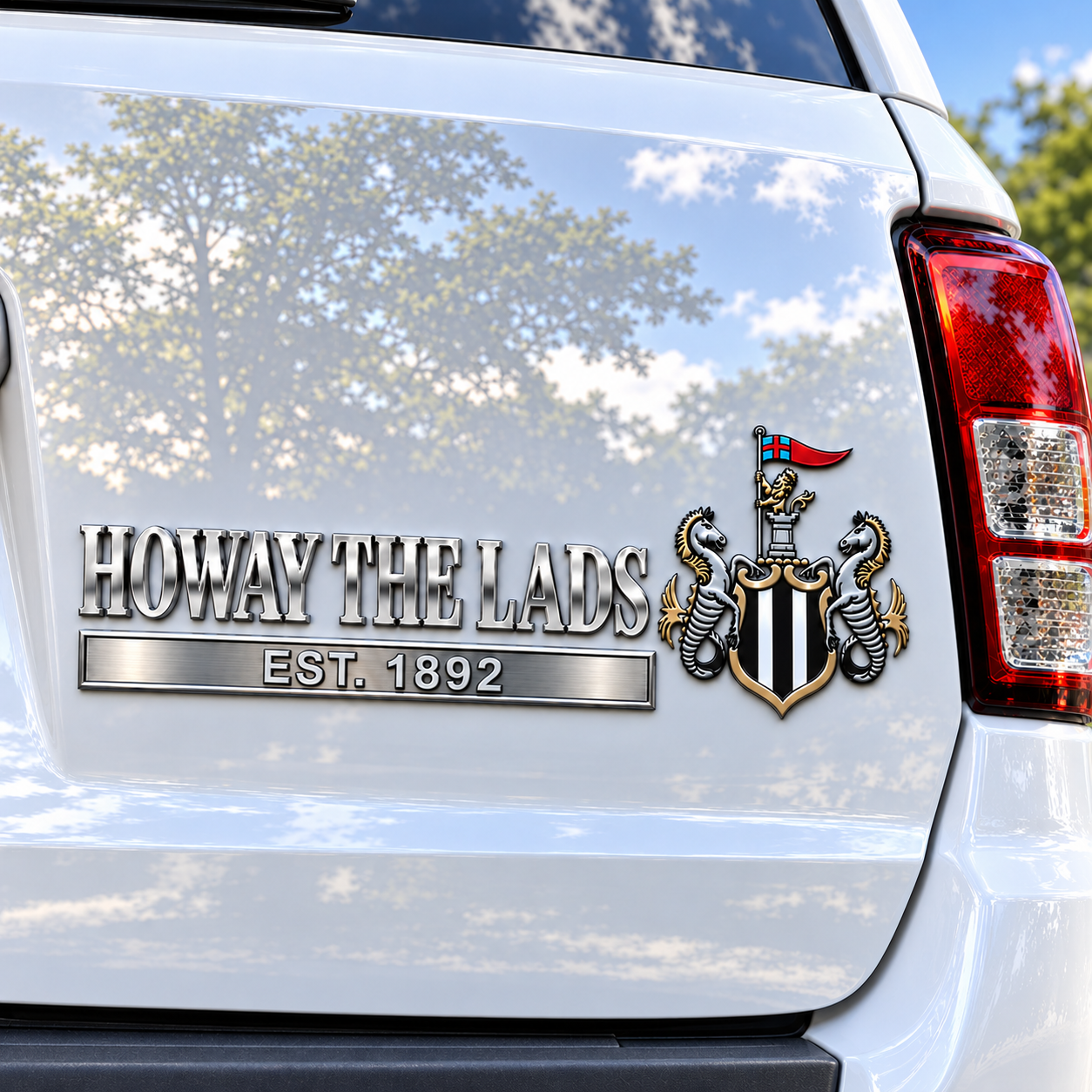 🚗 HOWAY THE LADS 3D Metal Car Emblem