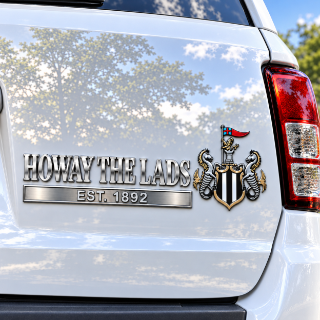 🚗 HOWAY THE LADS 3D Metal Car Emblem