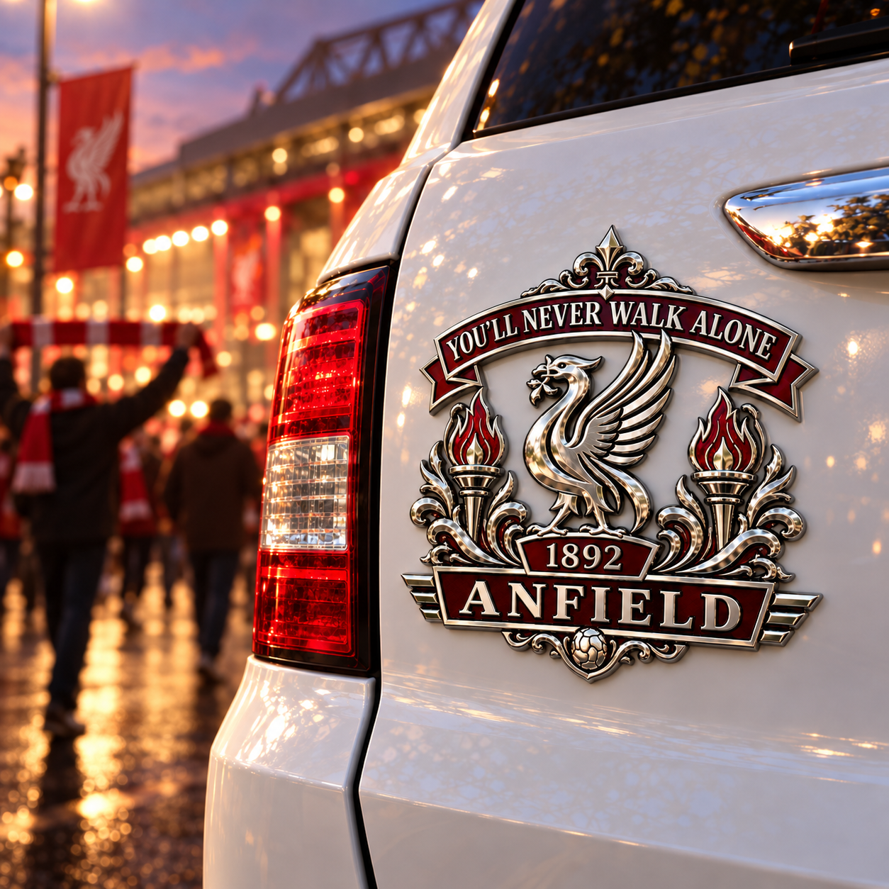 ❤️ 1892 You’ll Never Walk Alone 3D Metal Car Emblem – Heritage Football Supporter Badge