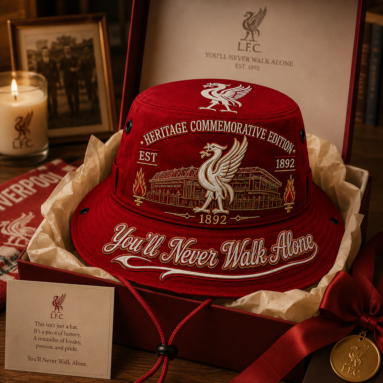 ❤ Heritage Commemorative “You’ll Never Walk Alone” Bucket Hat