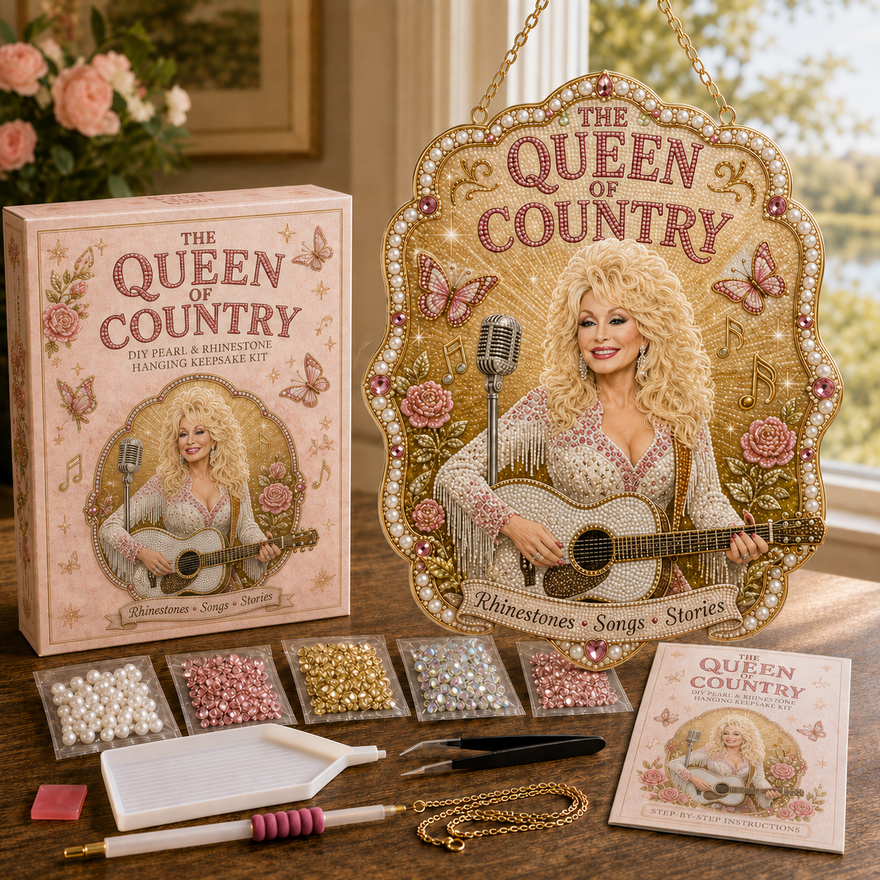 ✨ Her Song Lives On DIY Pearl & Rhinestone Hanging Keepsake Kit