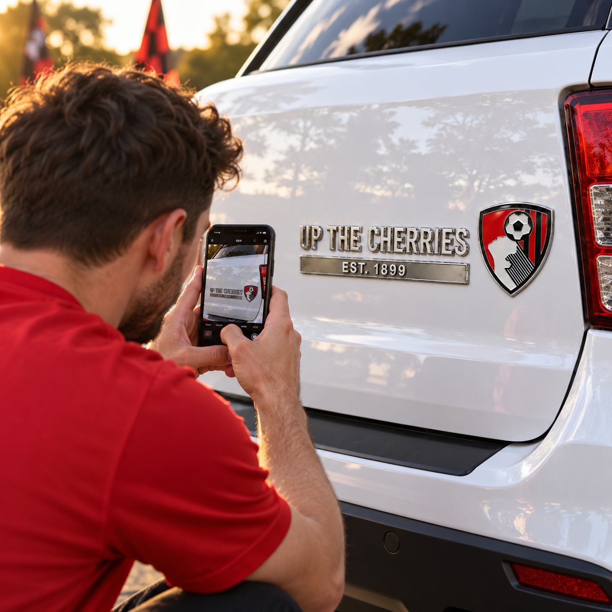 🚗 UP THE CHERRIES 3D Metal Car Badge