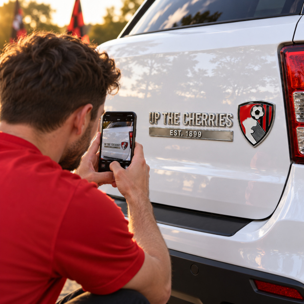 🚗 UP THE CHERRIES 3D Metal Car Badge