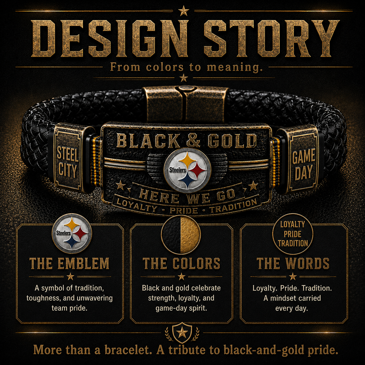 Black & Gold Pride Bracelet