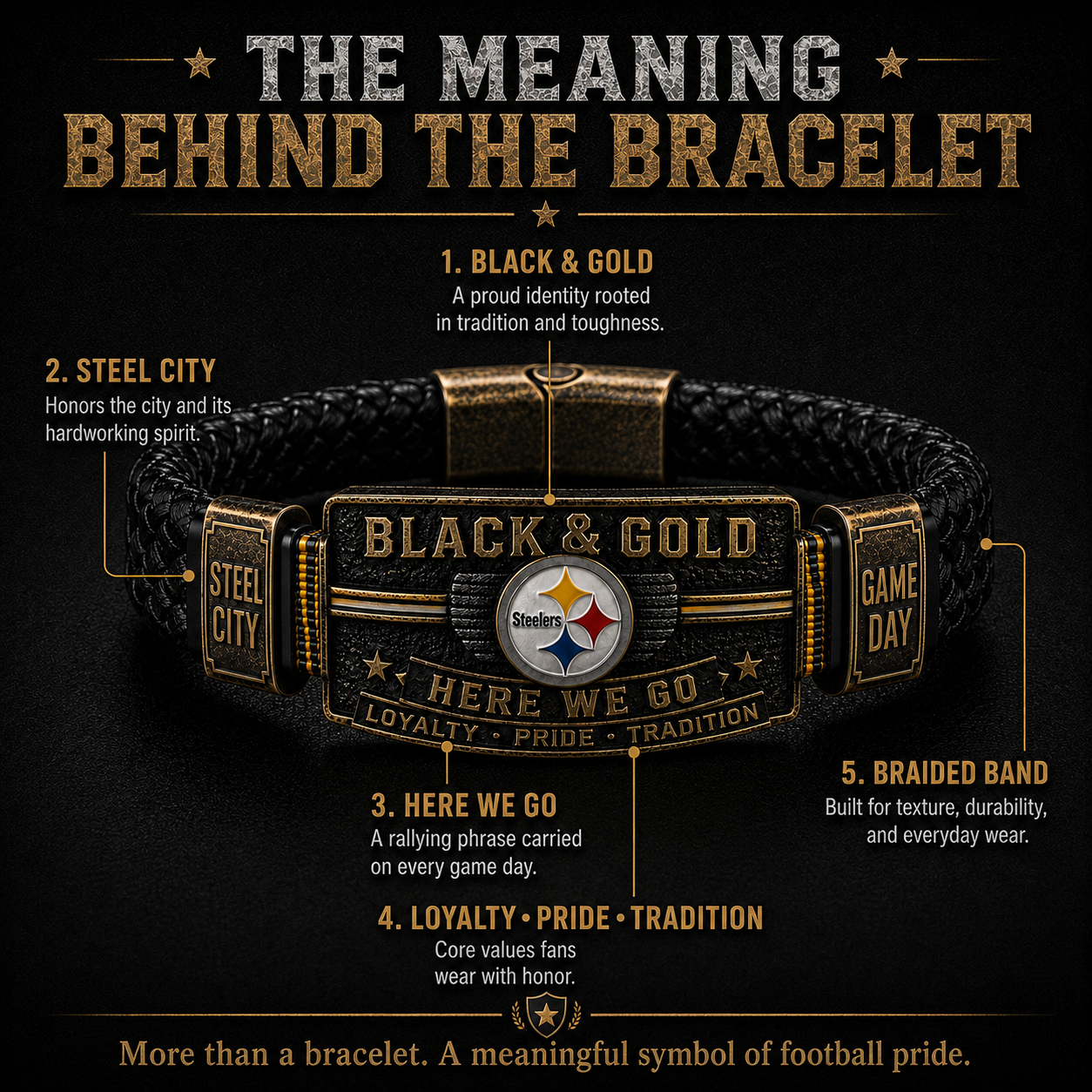 Black & Gold Pride Bracelet