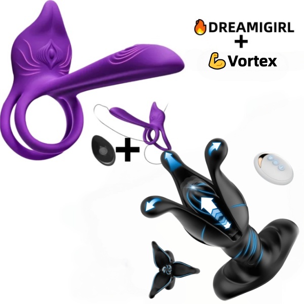 Vortex™ 6-in-1 Prostate Massage Male Penis Exercise, Foreplay Flirting Multifunctional 9 Vibrating Telescopic Combination Modes