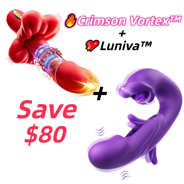 💥🔥2026 Upgraded Thrusting Vibrator Rabbit Dildo G-spot Sex Toys with Rotating Beads -👄Crimson Vortex™🔥