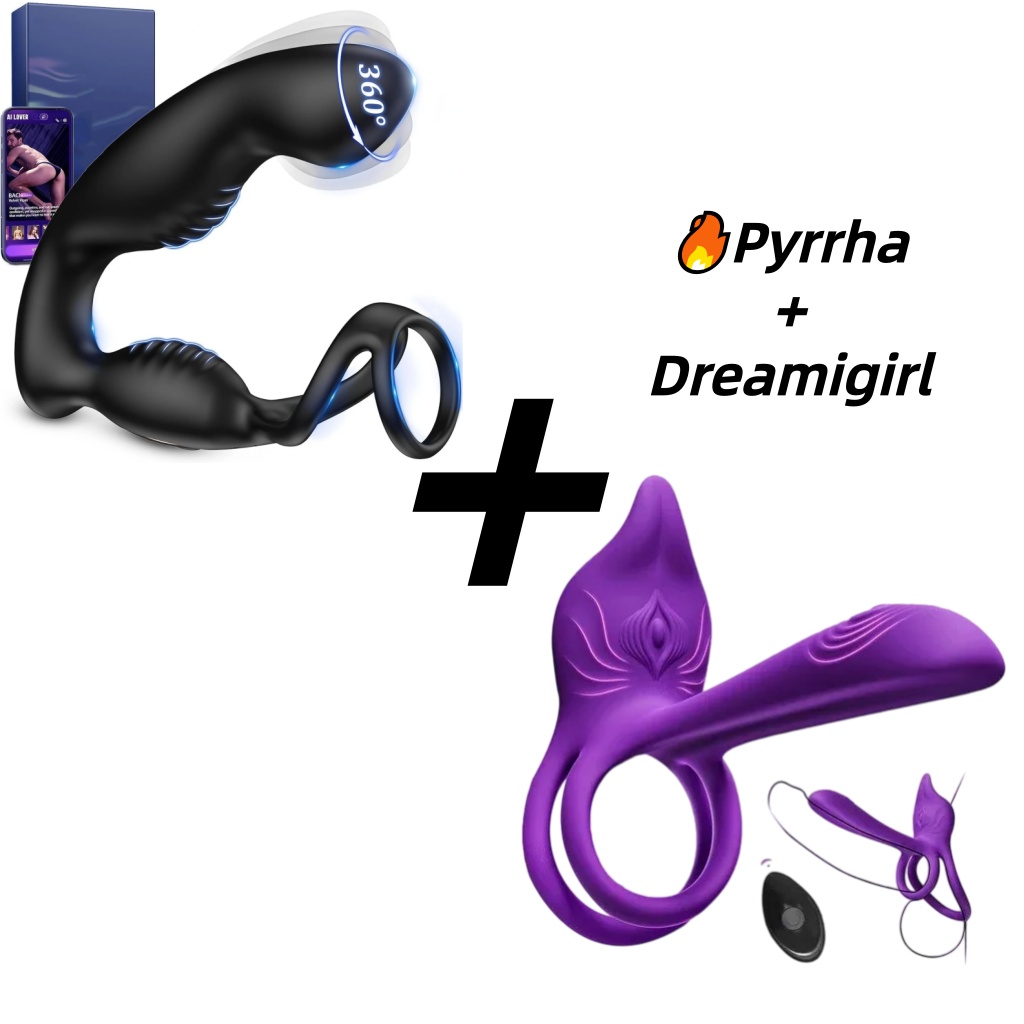 🔥 Pyrrha™ 360° Rotating 5-in-1 Butt Plug | 💫 Cock Ring | ⚡ 10 Modes | 📱 AI App Control