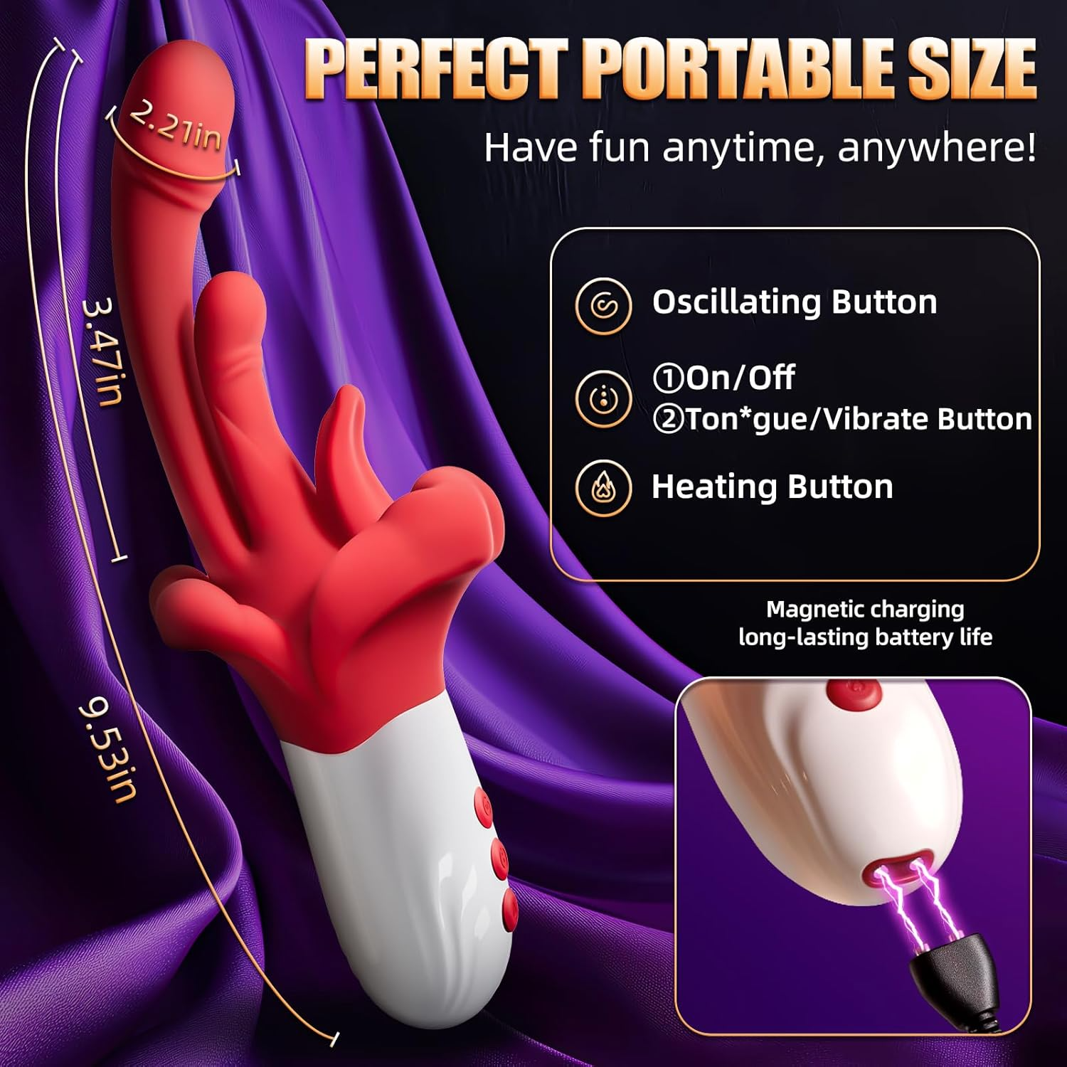 Tindra - Rhythmic Swings 4 In 1 Tongue Licking & Swings & Heating G-spot Vibrator