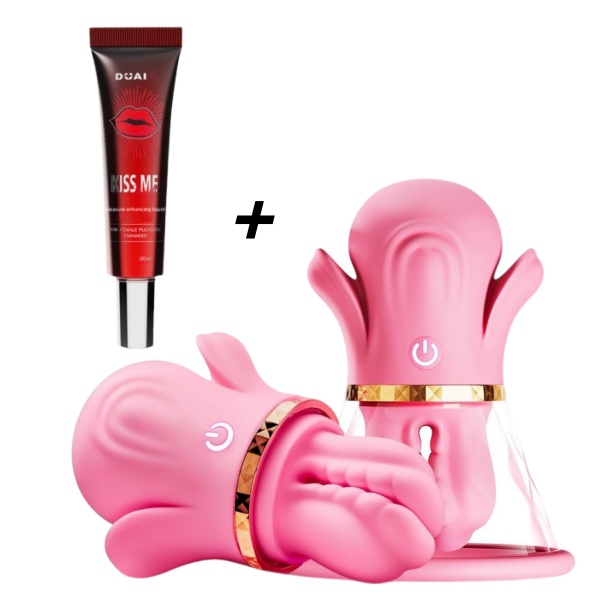 🌹 Lustora™ – 2026 Upgraded Rose Breast Suction Massager, 2-in-1 Detachable Nipple Clamps with Thick Soft Silicone for Women & Couples