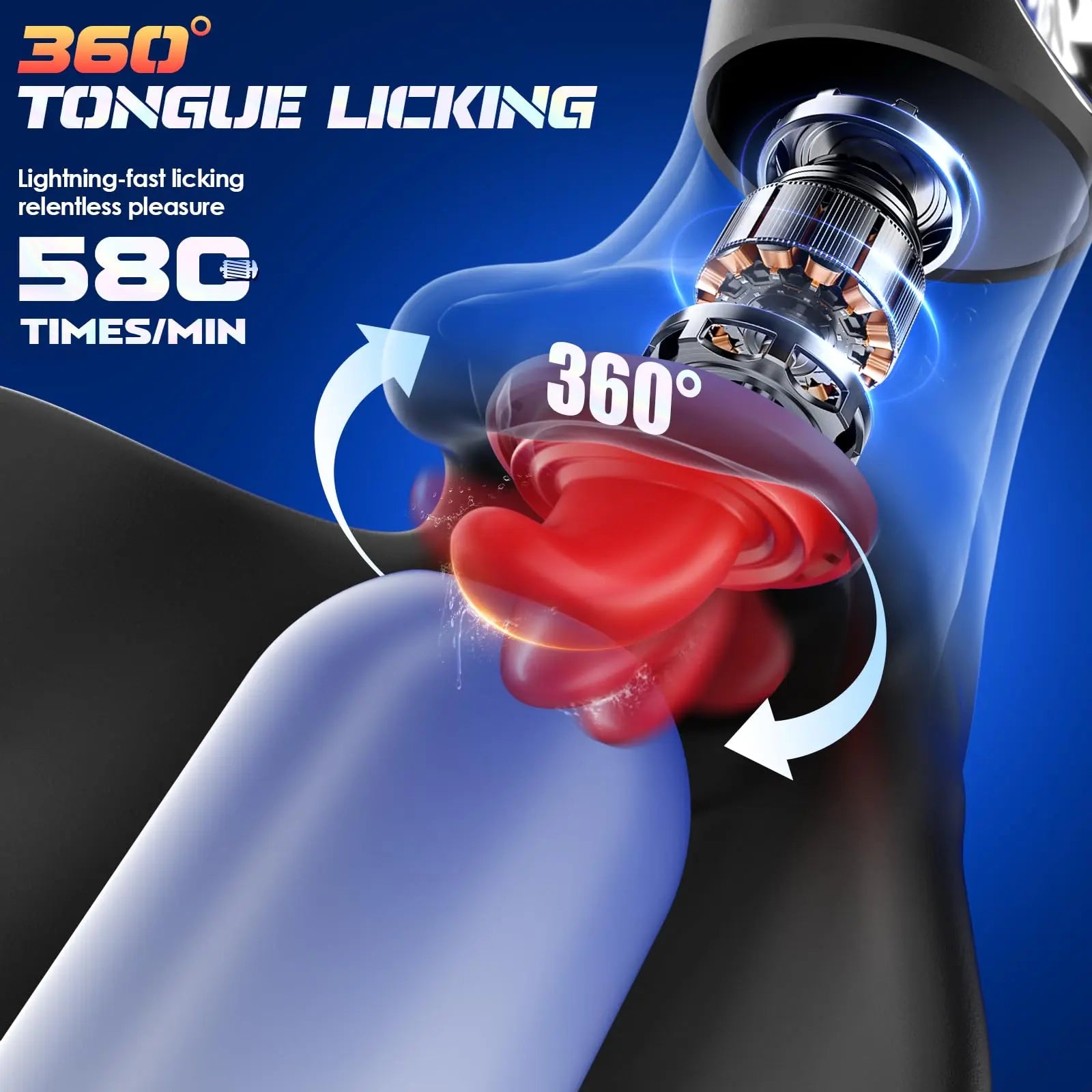 Smart AI Male Masturbator - App Controlled Tongue Vibrator & Penis Stroker