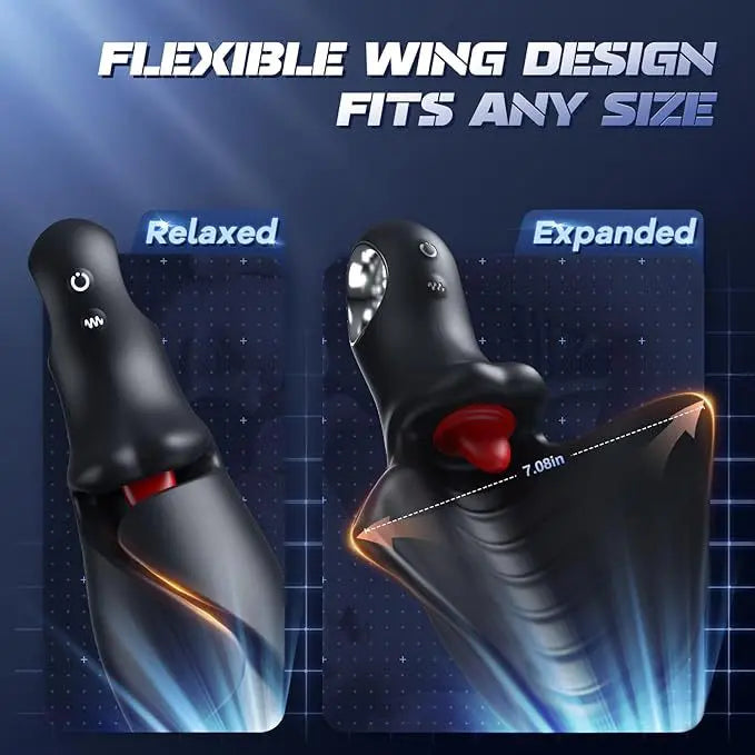 Smart AI Male Masturbator - App Controlled Tongue Vibrator & Penis Stroker