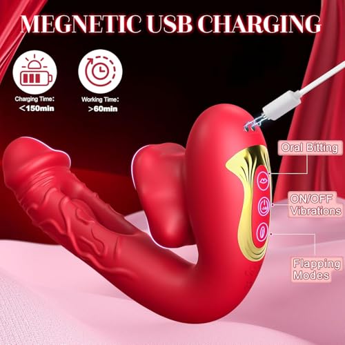 💥🔥2026 Upgraded 360° Licking Mouth Flesh Silicone Dildos, 2.0 Thrusting Dildo Tongue Sex Toys - 👅Scarlet Tyrant™🔥