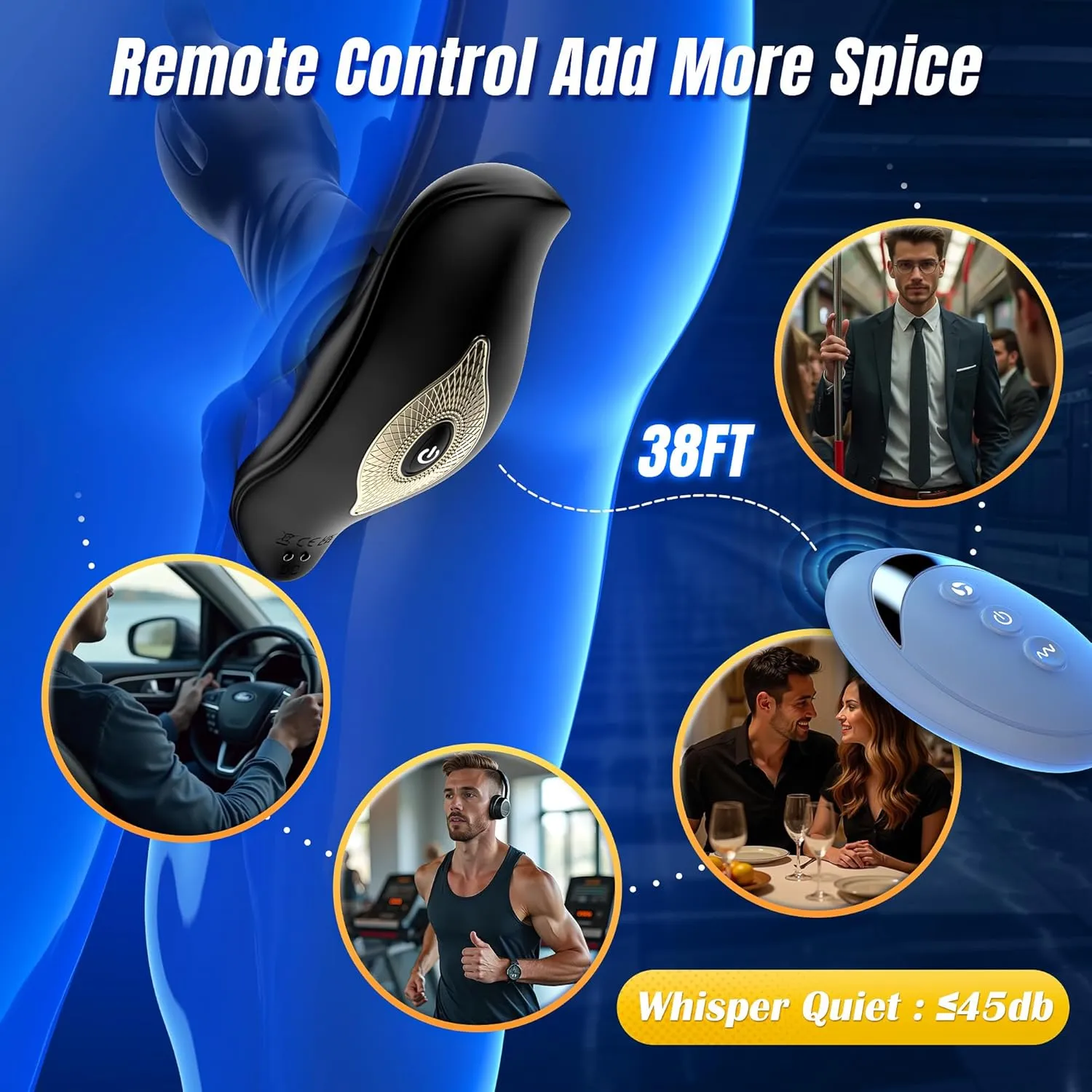 Eonvgei™ 6-in-1 Prostate Massage Male Penis Exercise, Foreplay Flirting Multifunctional 9 Vibrating Telescopic Combination Modes