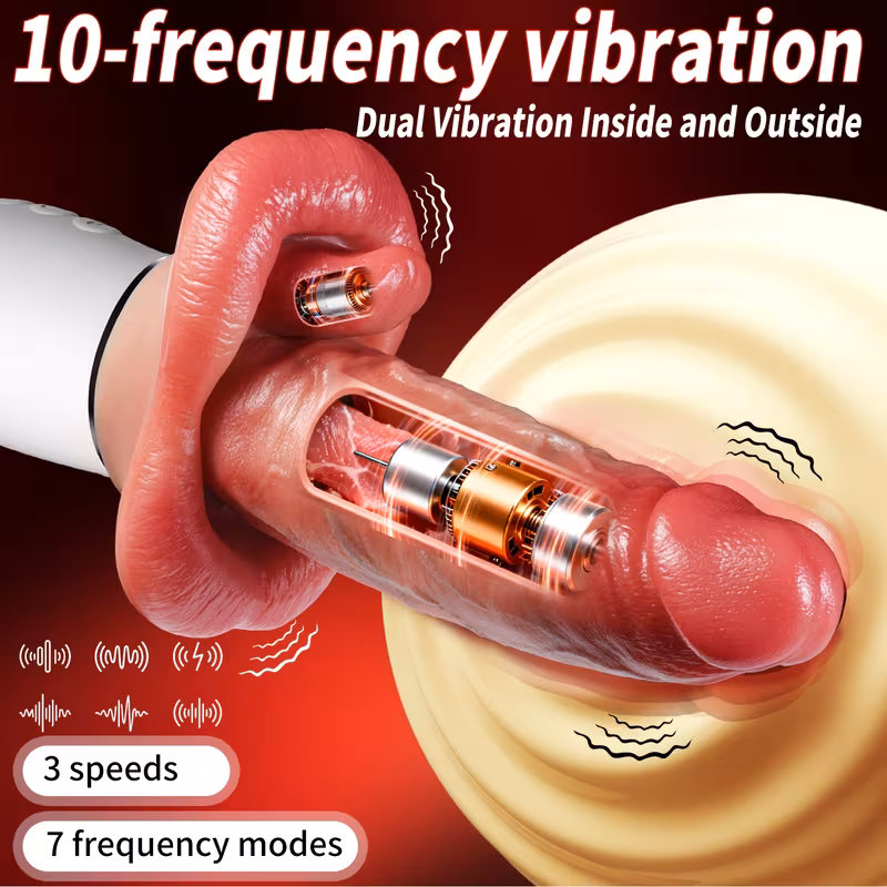 👅2026 Realistic Telescopic Dildo Vibrator😍WEIXCH™—— with Tongue Motion, Heat & Powerful Vibration