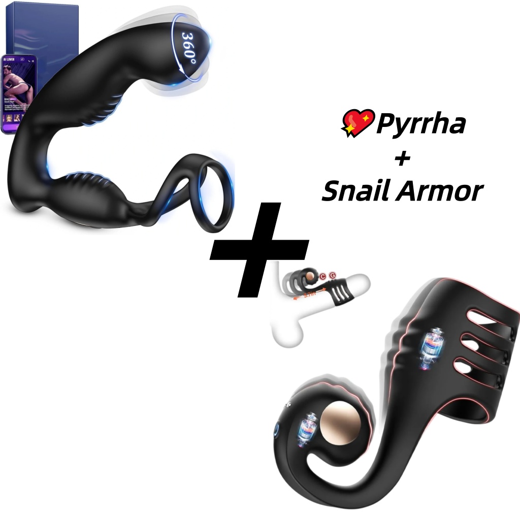 🔥 Pyrrha™ 360° Rotating 5-in-1 Butt Plug | 💫 Cock Ring | ⚡ 10 Modes | 📱 AI App Control