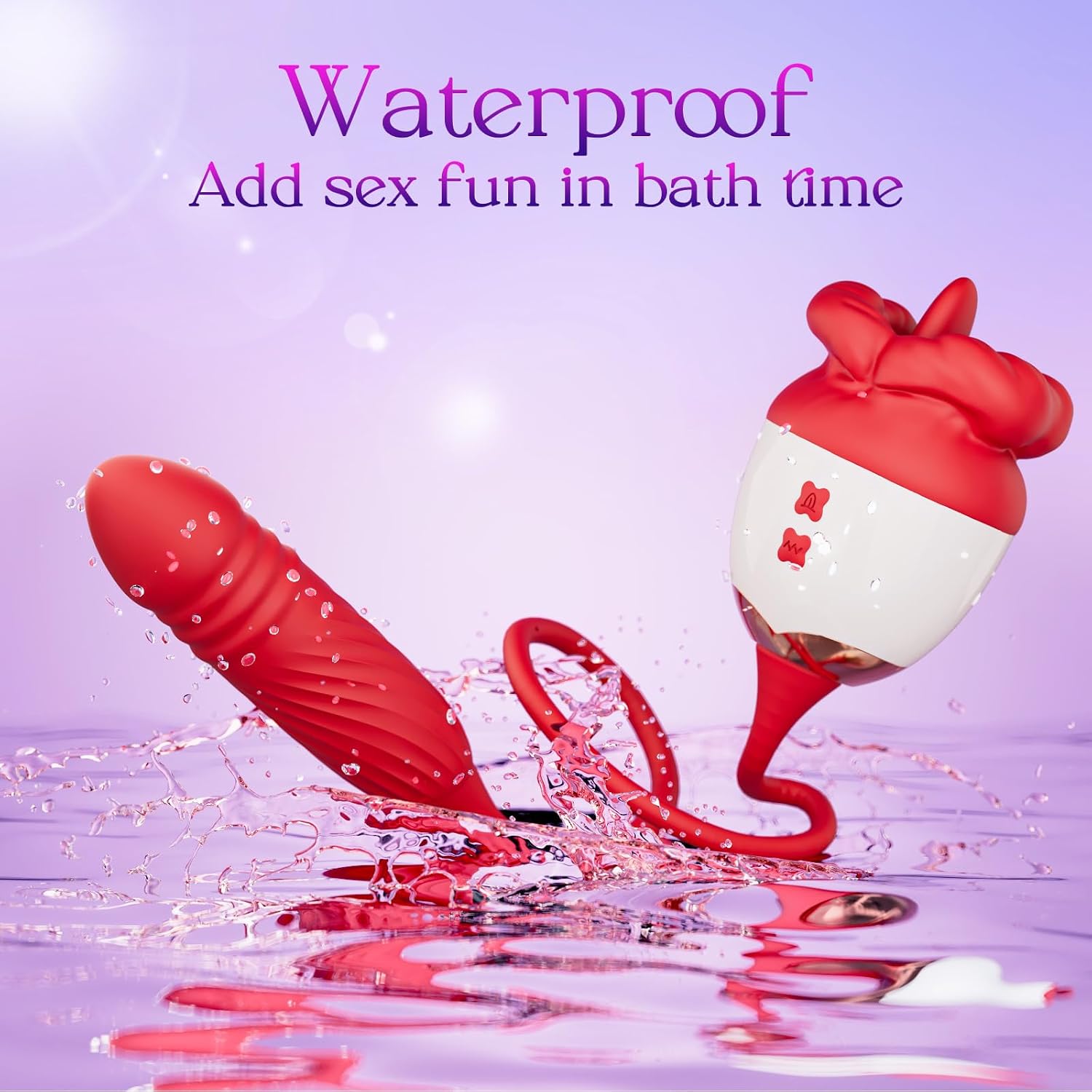 Pétale — Dual-Motion Rose Stimulator.A flickering tongue outside. A rhythmic pulse within. One bloom, two sensations.