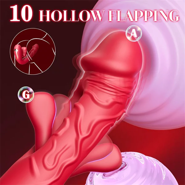 💥🔥2026 Upgraded 10 Flapping & Vibrating & Licking Biting Modes Tongue Toy for Women - 👅Scarlet Tyrant™🔥