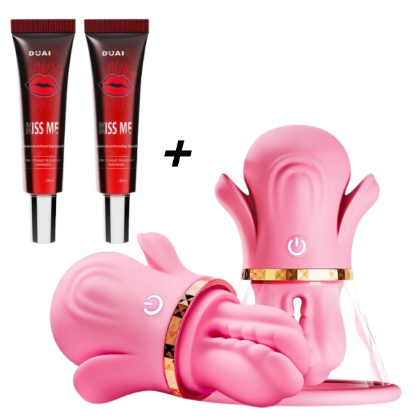 🌹 Lustora™ – 2026 Upgraded Rose Breast Suction Massager, 2-in-1 Detachable Nipple Clamps with Thick Soft Silicone for Women & Couples
