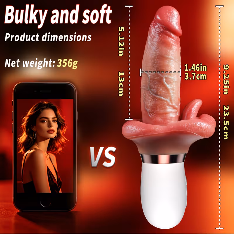 👅2026 Realistic Telescopic Dildo Vibrator😍WEIXCH™—— with Tongue Motion, Heat & Powerful Vibration