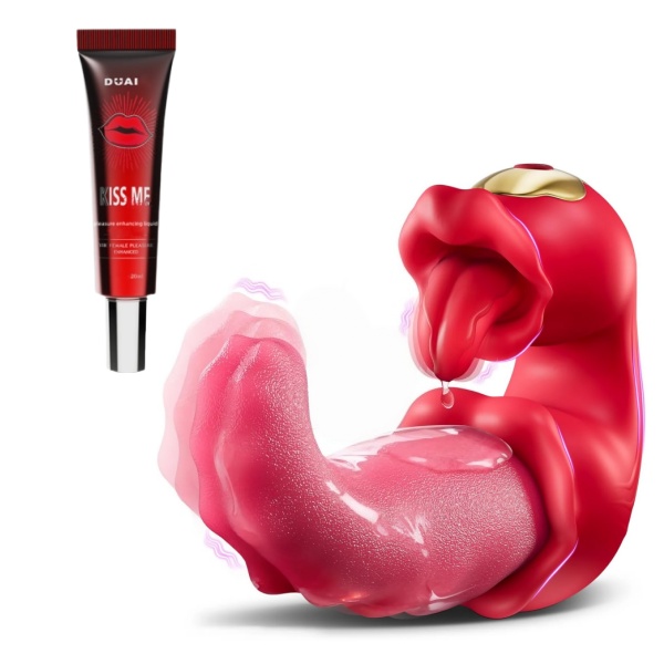 🌸 2026 Next-Gen Realistic Tongue 6-in-1 Pelvic Floor Wellness Massager - 🌹Crimson Orchid™👅