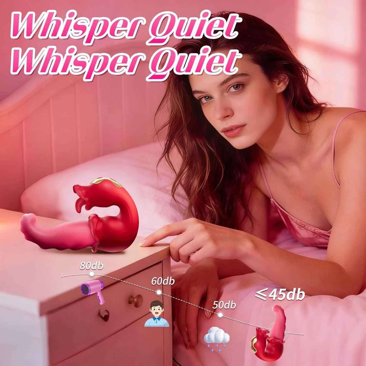 🌸 2026 Next-Gen Realistic Tongue 6-in-1 Pelvic Floor Wellness Massager - 🌹Crimson Orchid™👅