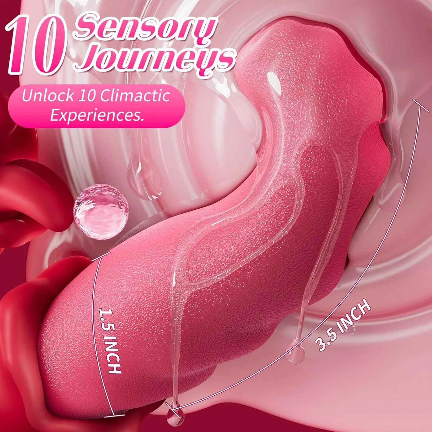 🌸 2026 Next-Gen Realistic Tongue 6-in-1 Pelvic Floor Wellness Massager - 🌹Crimson Orchid™👅