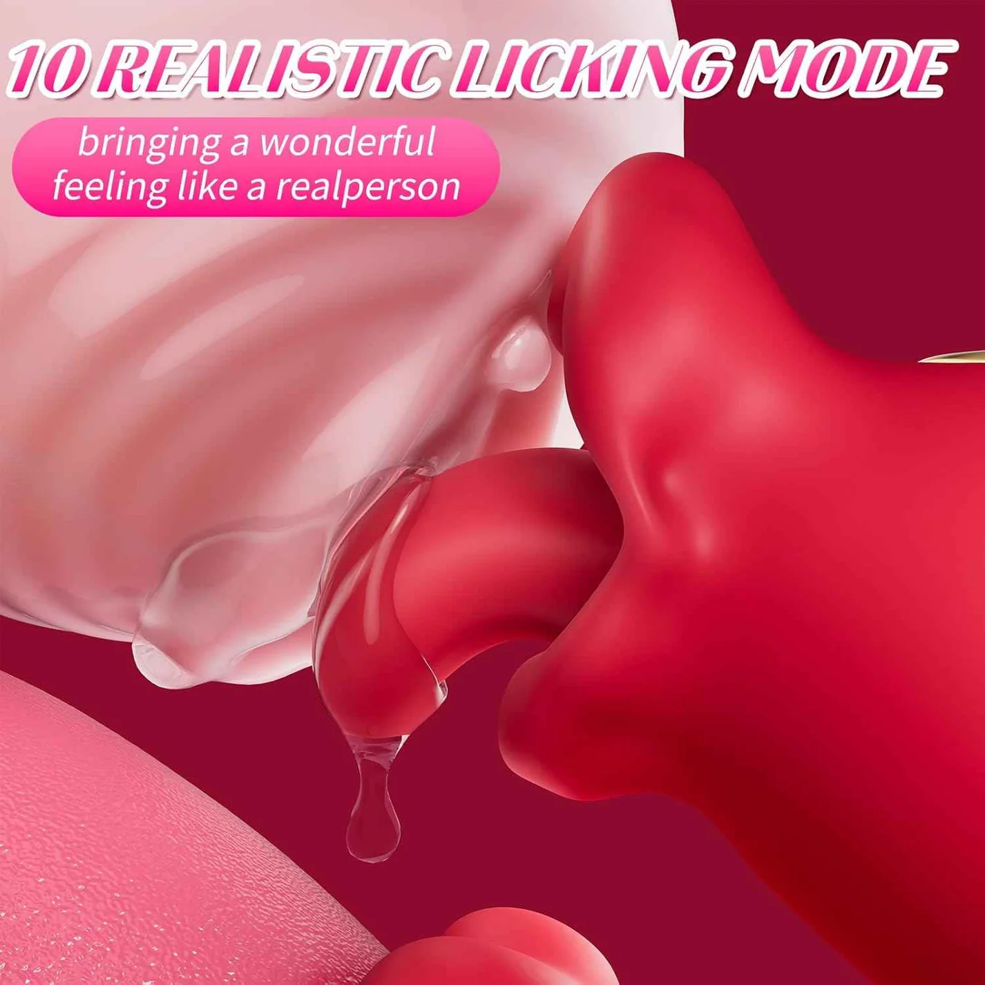 🌸 2026 Next-Gen Realistic Tongue 6-in-1 Pelvic Floor Wellness Massager - 🌹Crimson Orchid™👅