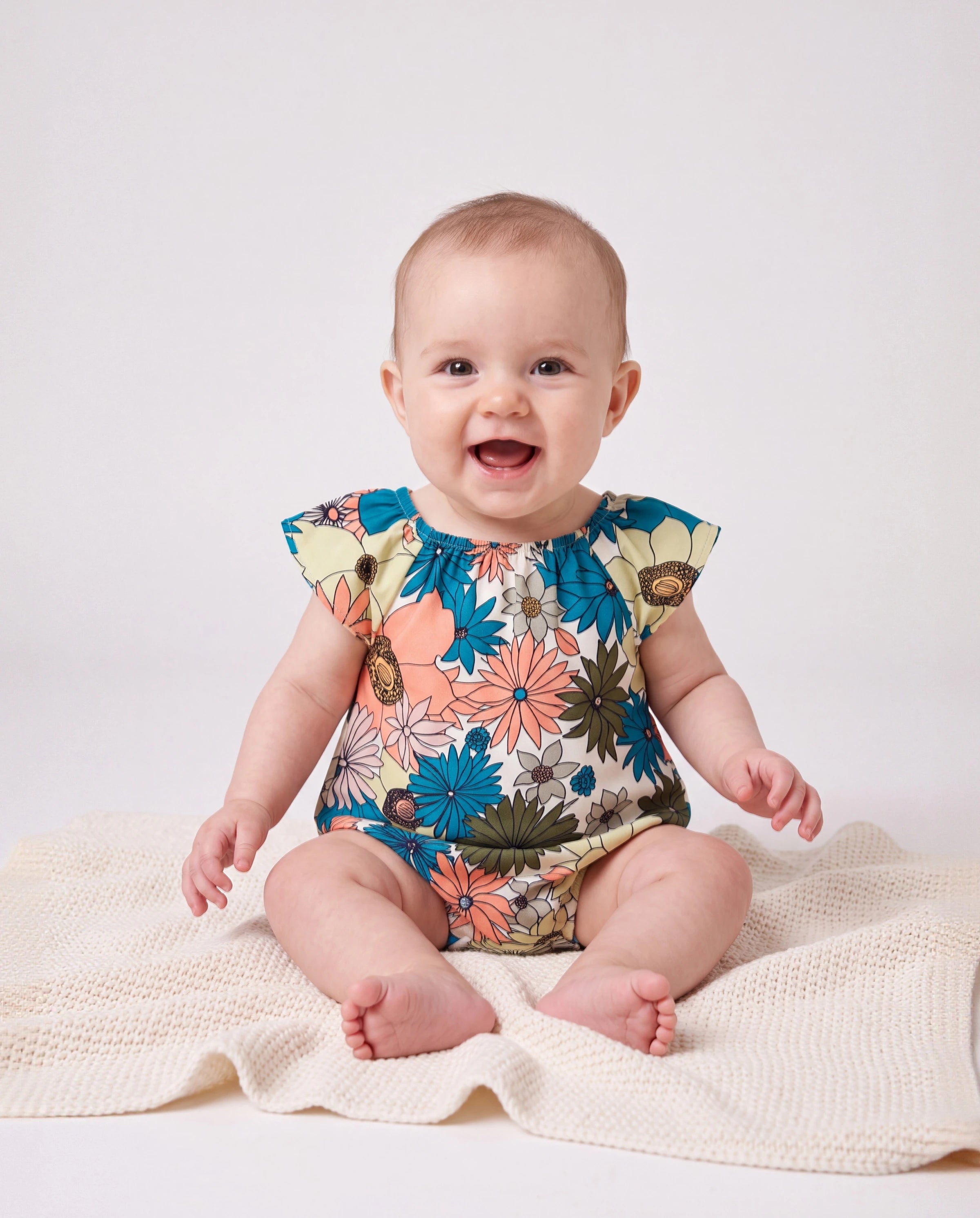 Family Matching Set Sun Flower Print Short-sleeve Collar Shirt or White Camisole Top and Flower Wide-leg Pants Set for Summer Vacation  Multi-color