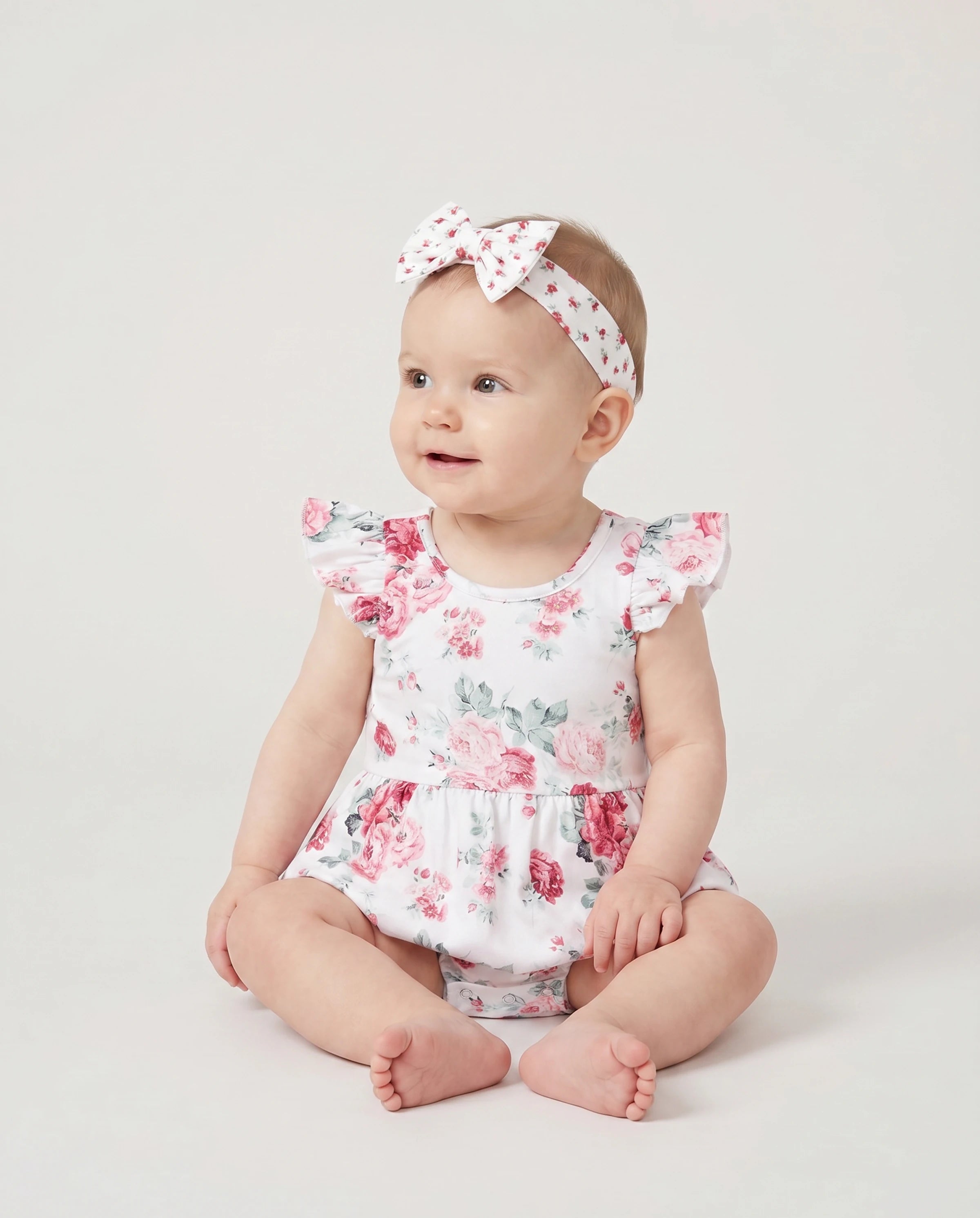 Family Matching Outfits Set Solid Color Short-sleeve Polo Collar Shirt or Flower Print Hollow out Dress  Pink