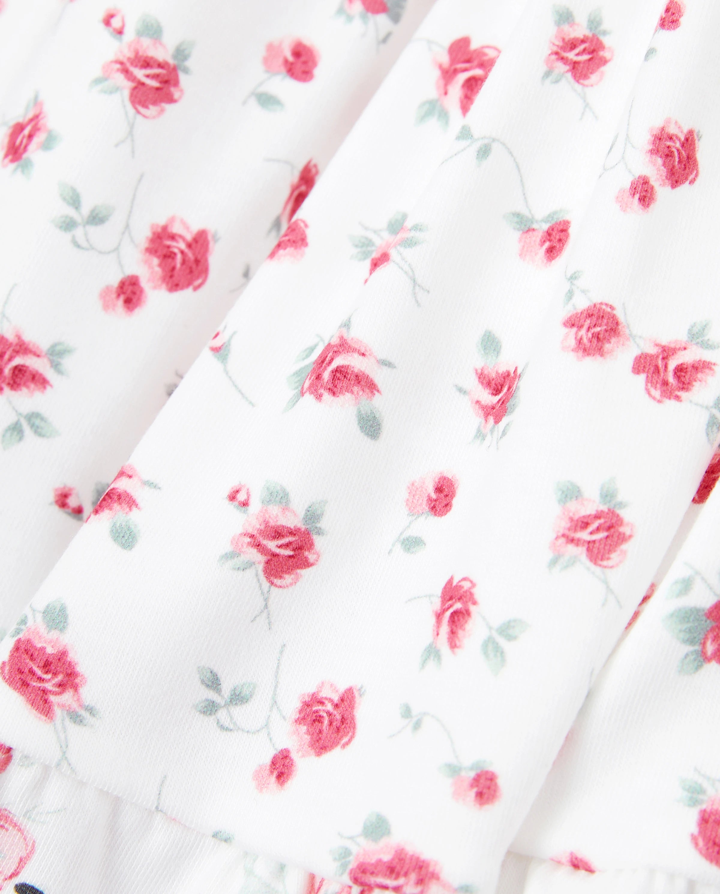 Family Matching Outfits Set Solid Color Short-sleeve Polo Collar Shirt or Flower Print Hollow out Dress  Pink