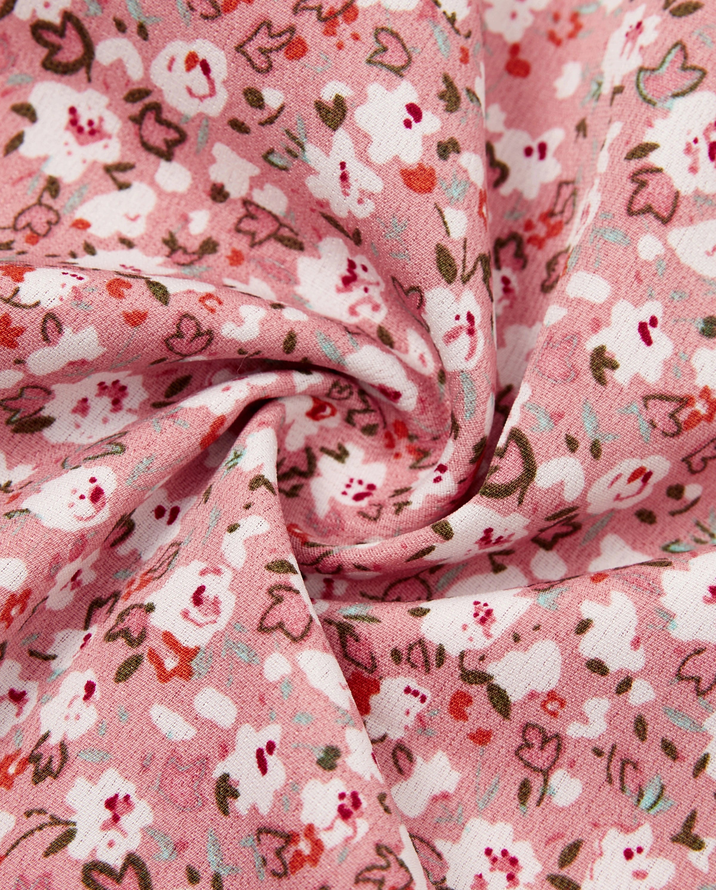 Family Matching Blue Cotton Colorblock Tee Shirt or Floral Print Smocking Puff-sleeve Dress Set  Pink