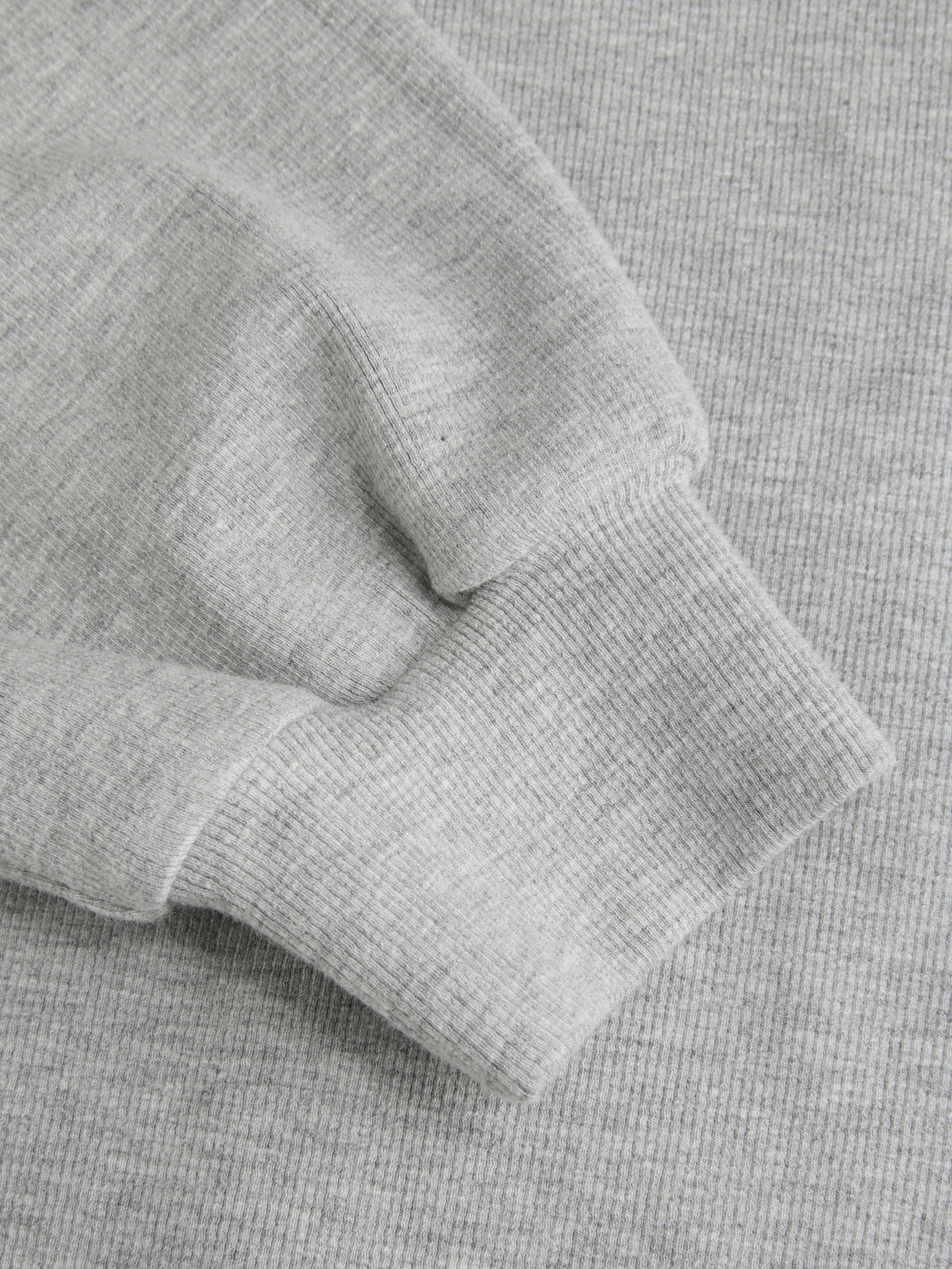 Cotton-blend Off-shoulder Lace Trim Lantern Sleeve Oversized Longline Sweatshirt — Light Grey