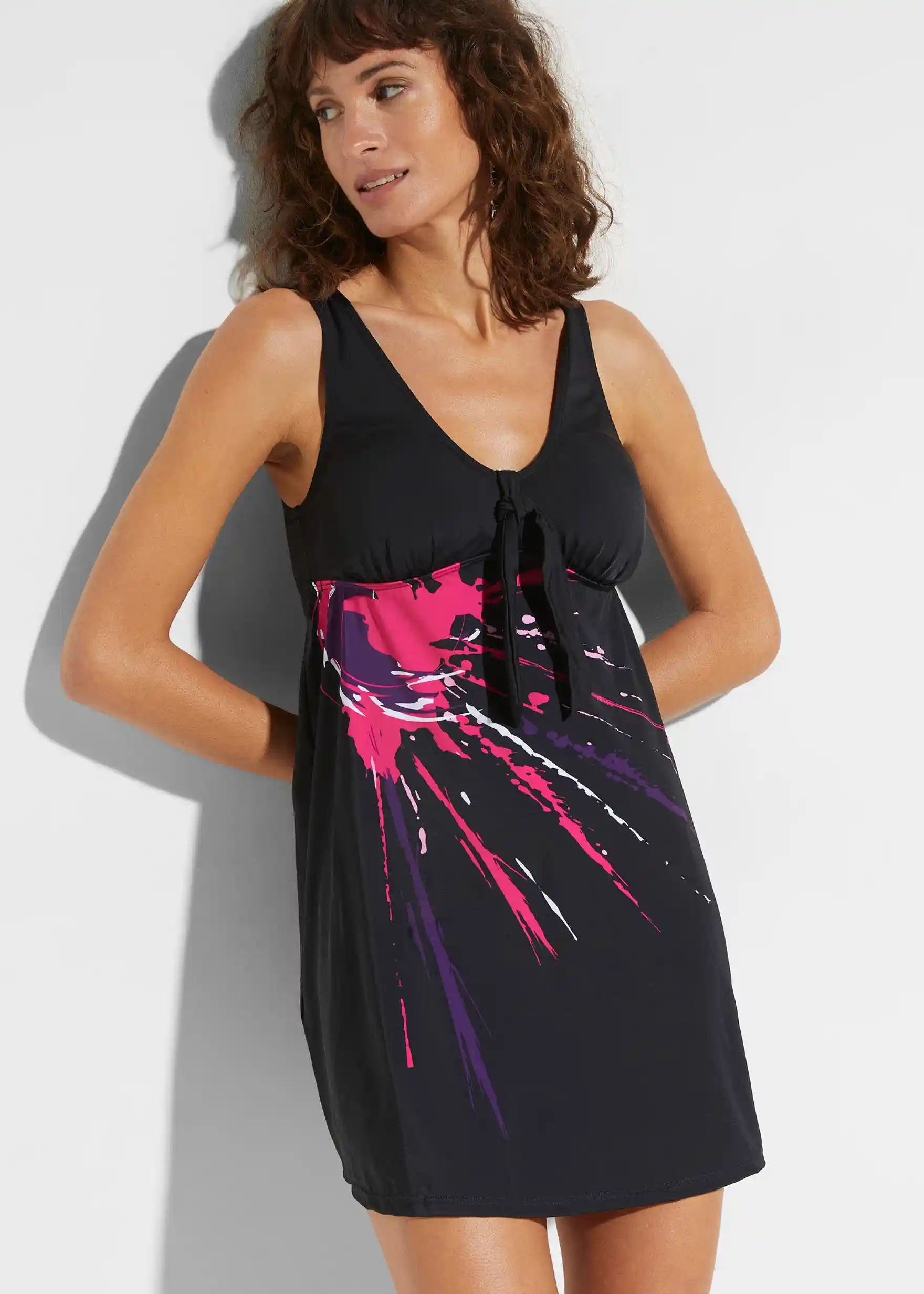 Badekleid - schwarz graphisch