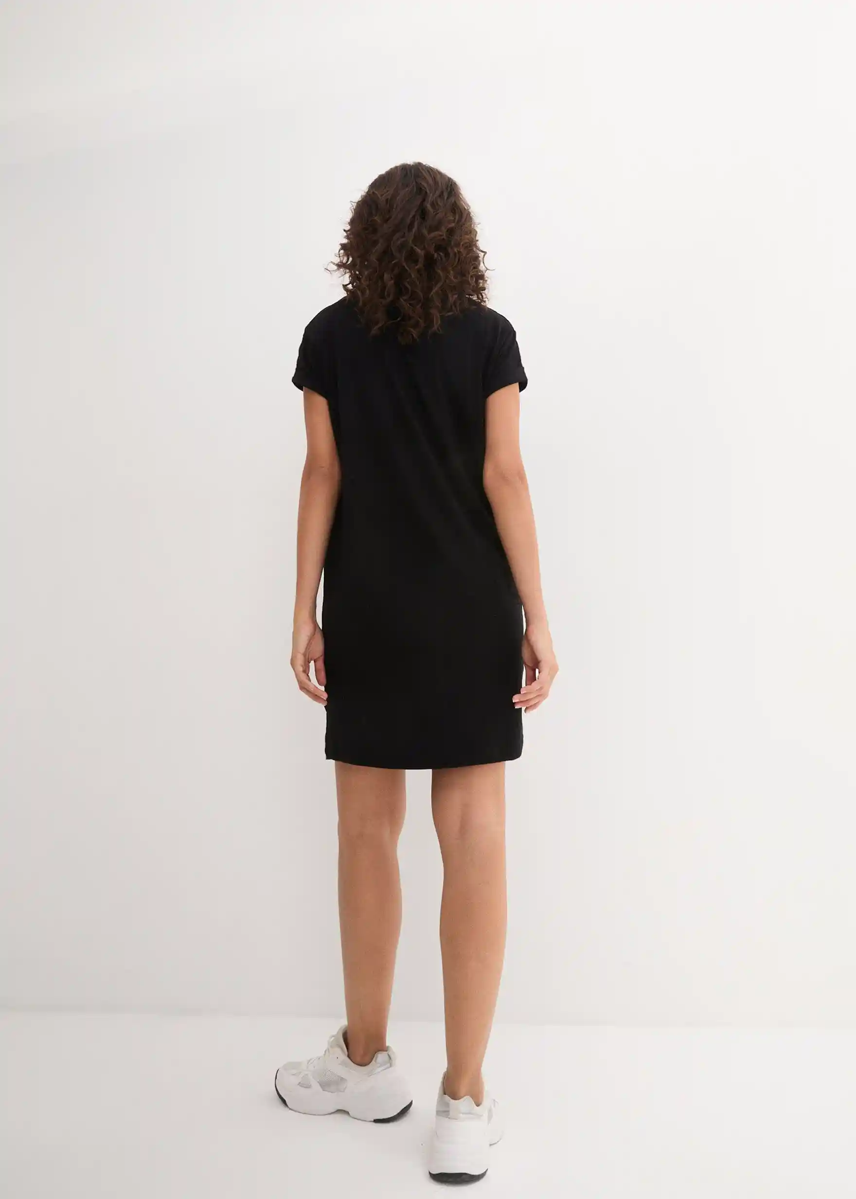 Shirtkleid aus reiner Bio-Baumwolle - schwarz