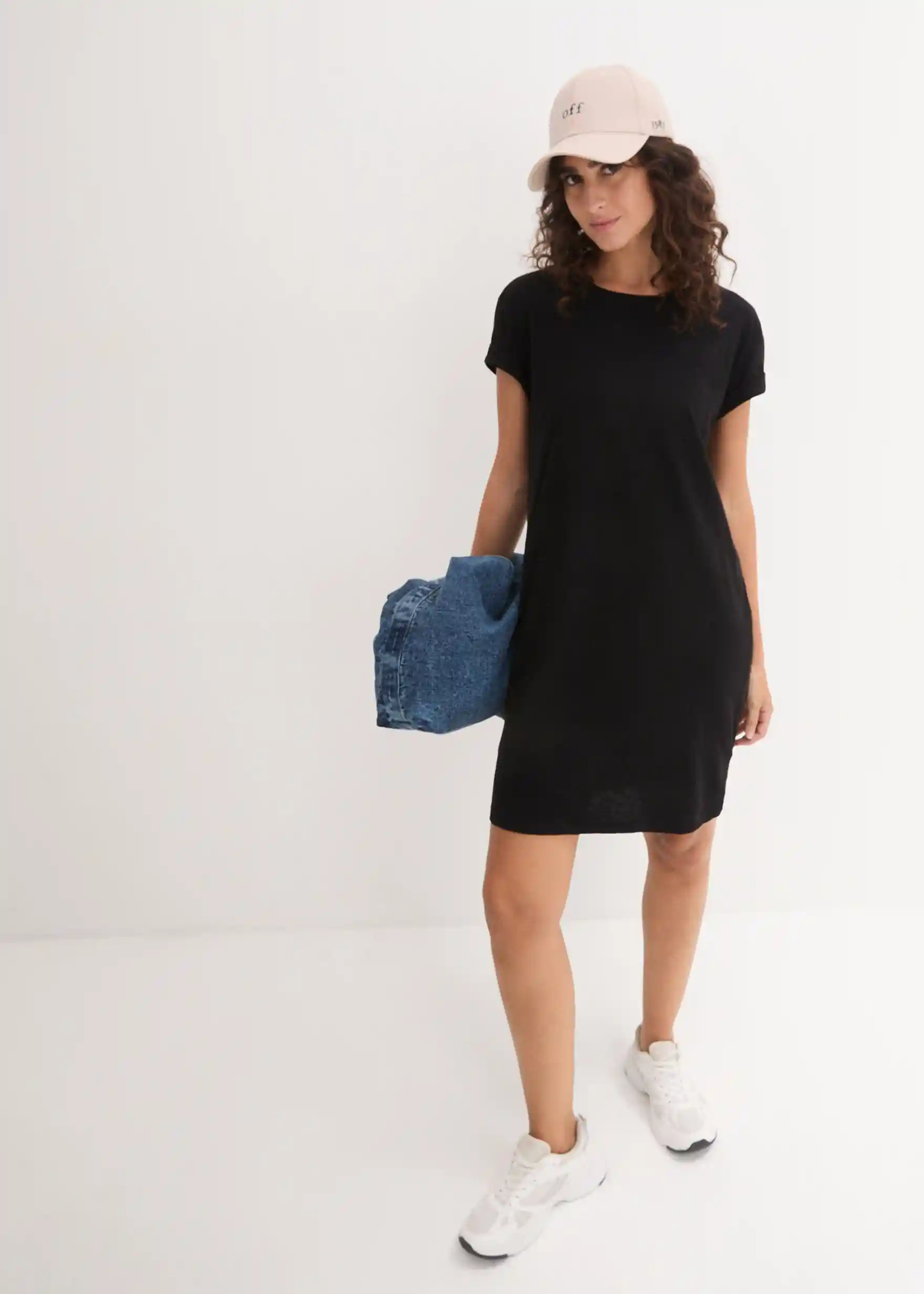 Shirtkleid aus reiner Bio-Baumwolle - schwarz