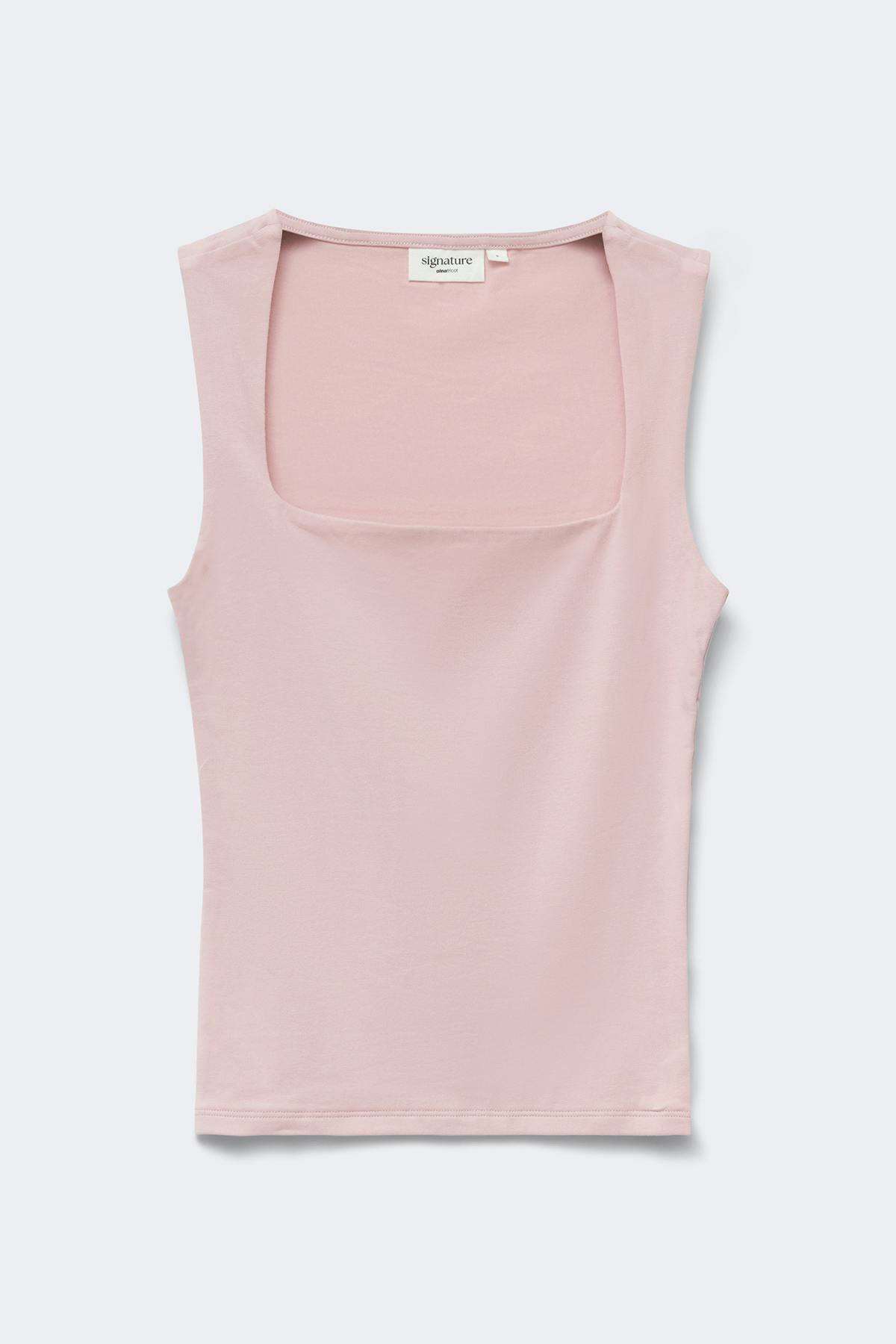 Square neck tank top - Purple