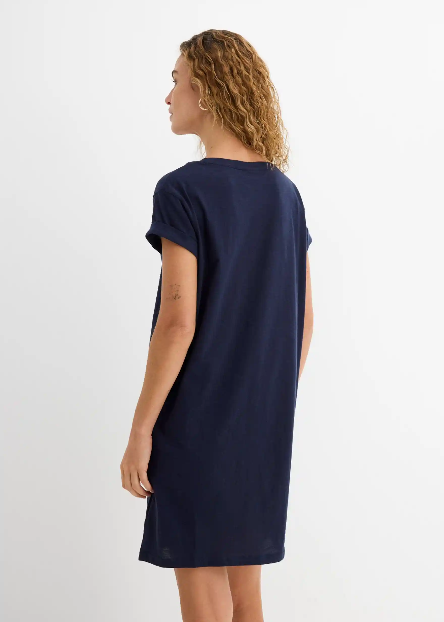 Shirtkleid aus reiner Bio-Baumwolle - dunkelblau
