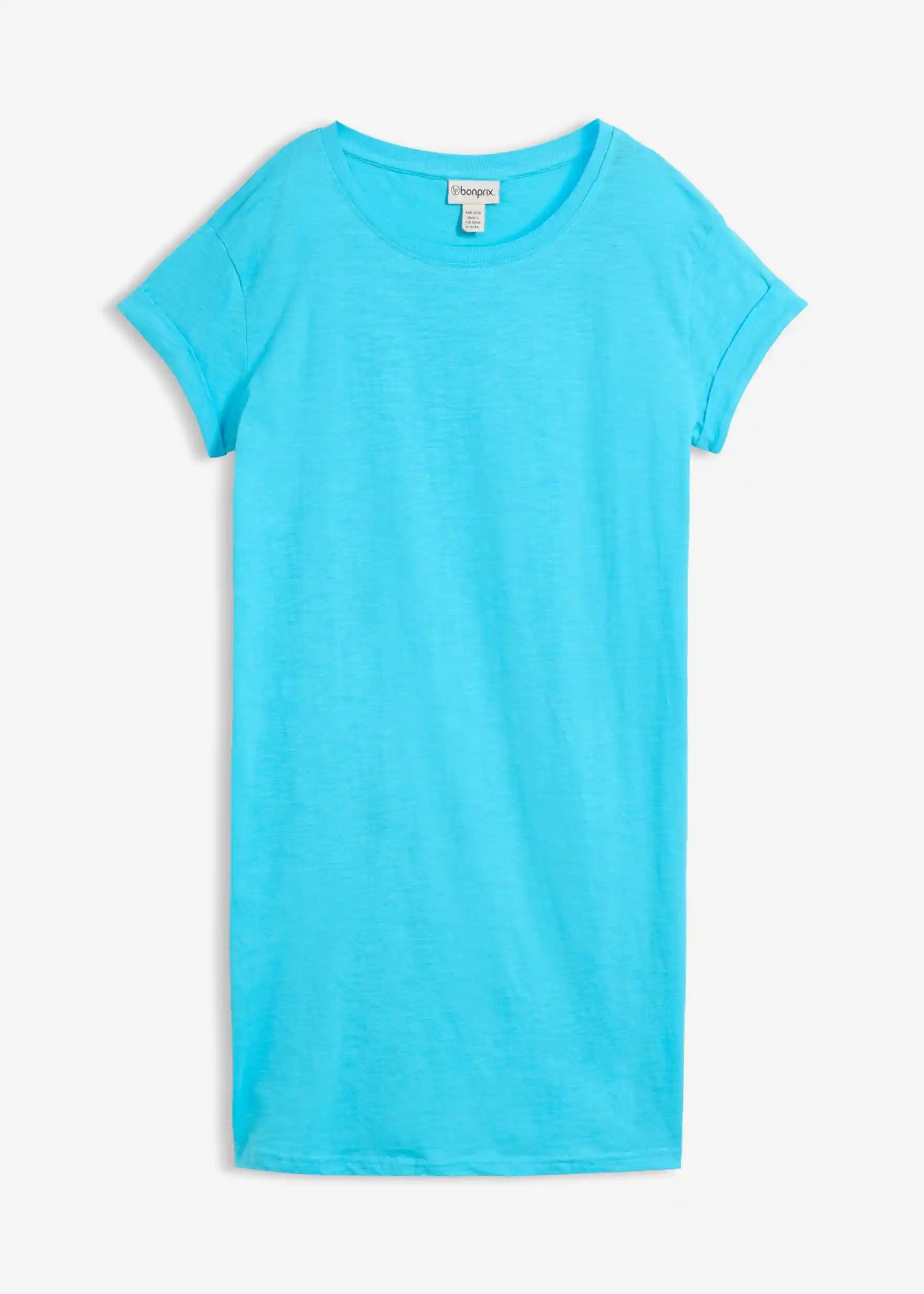 Shirtkleid aus reiner Bio-Baumwolle - karibikblau