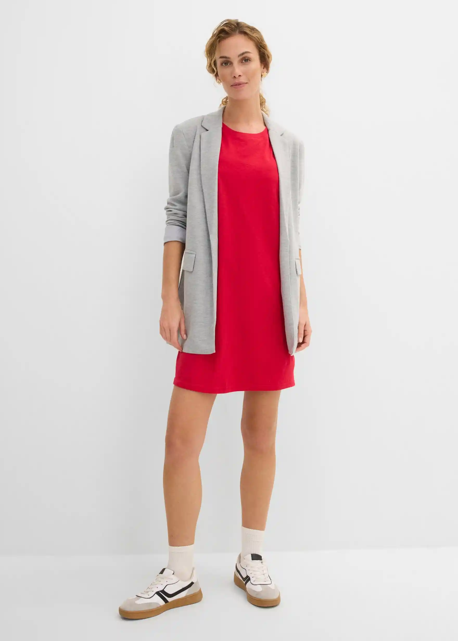Shirtkleid aus reiner Bio-Baumwolle - rot