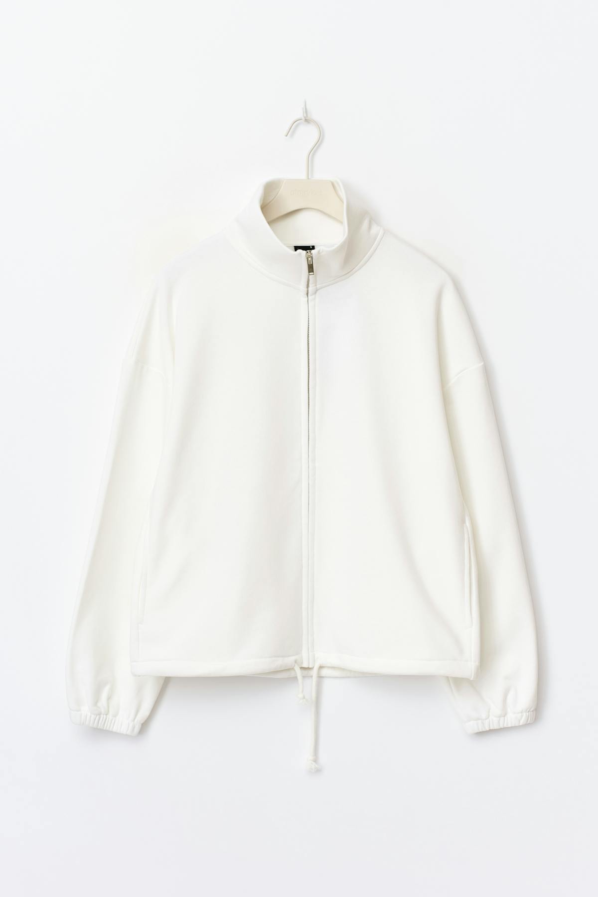 Soft sport zip sweater - White