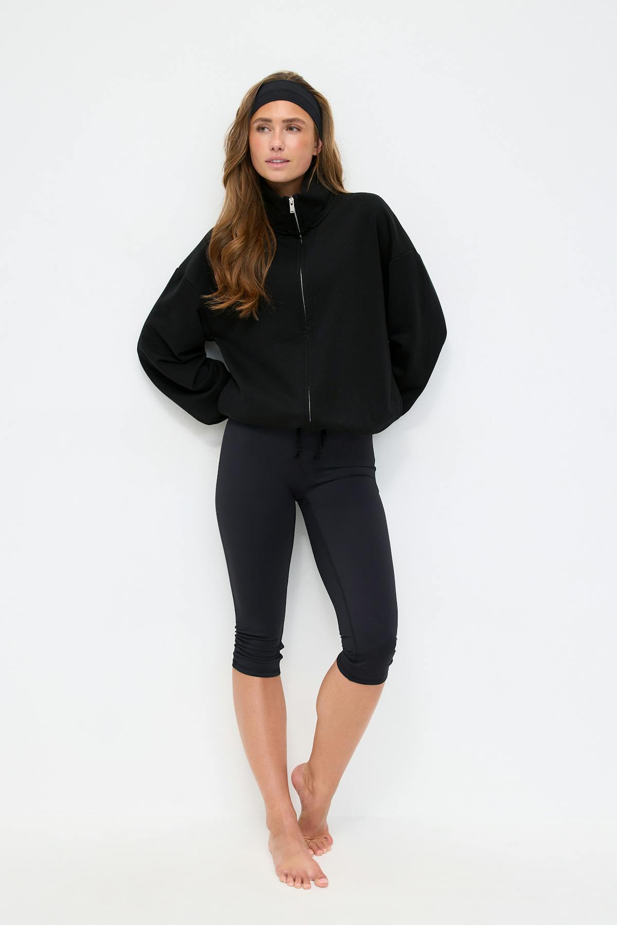 Soft sport zip sweater - Black