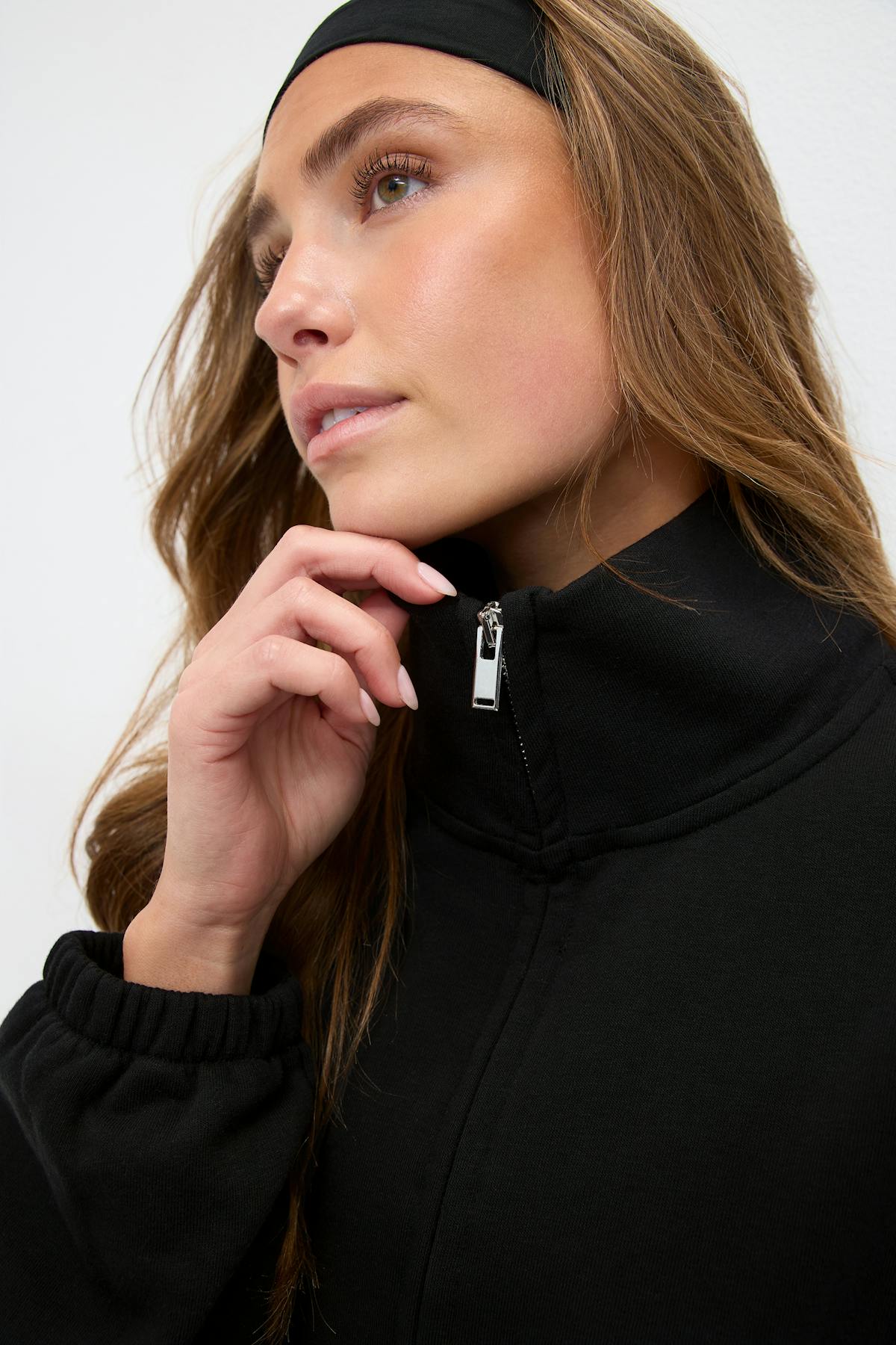 Soft sport zip sweater - Black