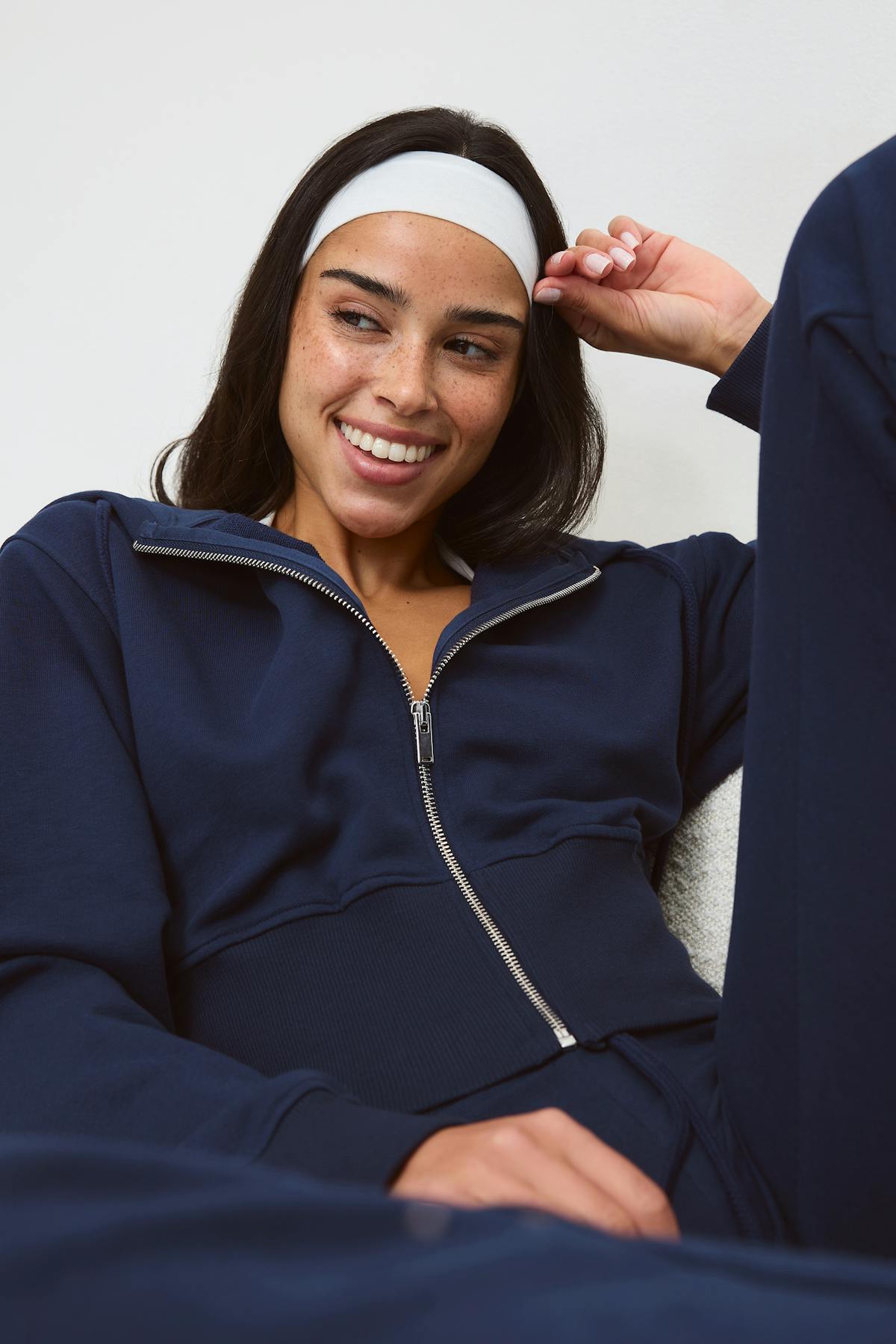 Slim fit zip hoodie - Blue